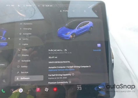 2020 Tesla Model 3 Standard Range Plus Rear-Wheel Drive/Standard Range Rear-Wheel Drive from USA, damaged, VIN 5YJ3E1EA3LF504179